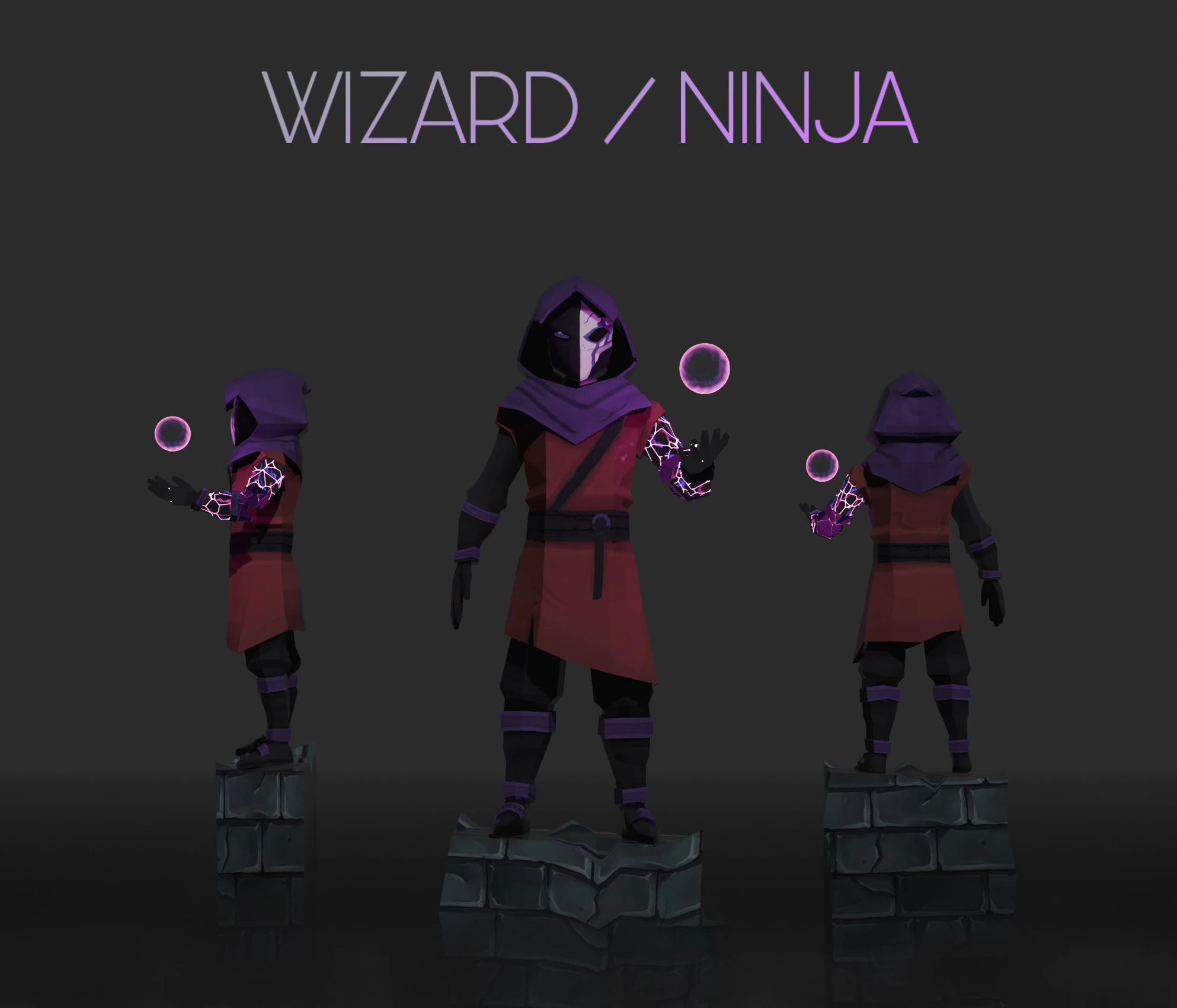 WizardNinja 3D Model .c4d .max .obj .3ds .fbx .stl .blend