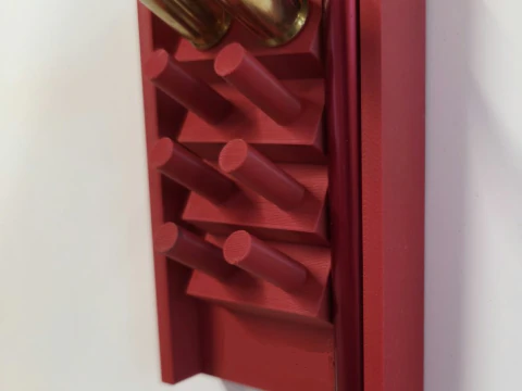 Wall Rack For Hornady OAL Gauge and modified cases 3D Print Model