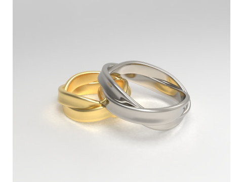 Mobius Wedding Rings 3D Print Model