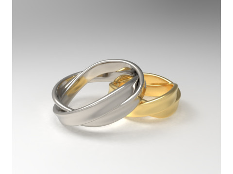 Mobius Wedding Rings 3D Print Model