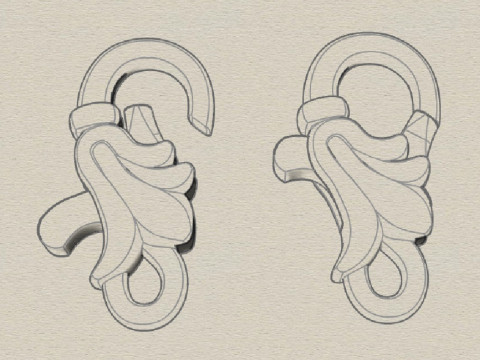 Flower lock for chain 3D Принт Модель