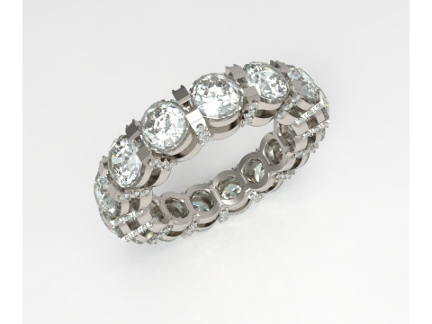 Elegant Eternity Diamond Ring Size 16mm Modelo 3D