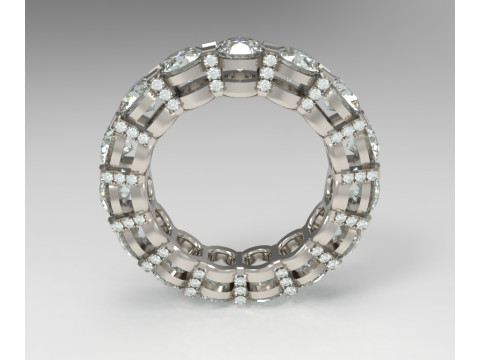 Elegant Eternity Diamond Ring Size 16mm 3D Model