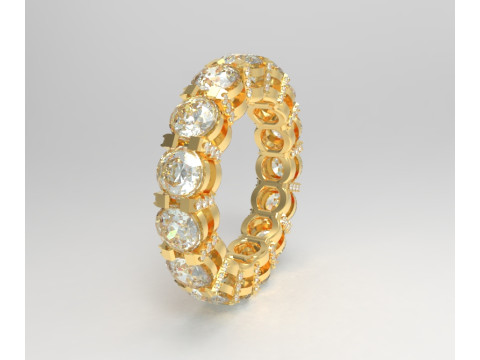 Elegant Eternity Diamond Ring Size 16mm 3D Model