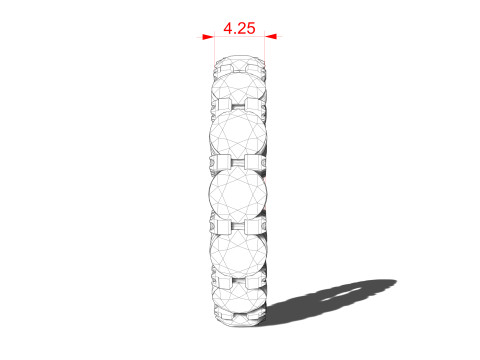 Elegant Eternity Diamond Ring Size 16mm 3D Model