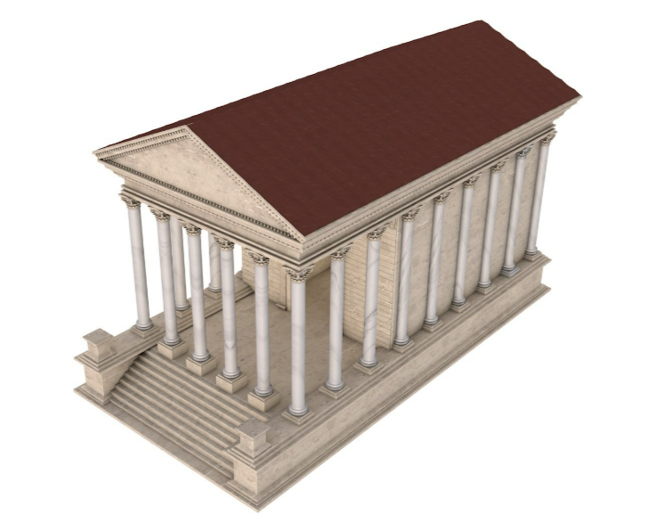 Ancient Greek Temple Modelo 3D .c4d .max .obj .3ds .fbx .stl .blend