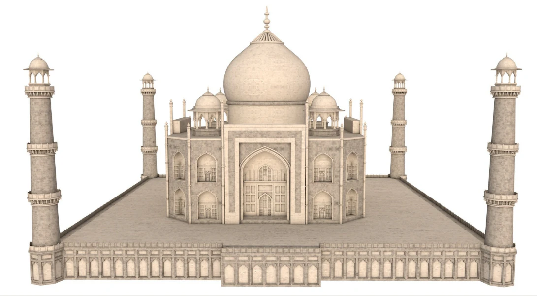 Taj Mahal 3D Model .c4d .max .obj .3ds .fbx .stl .blend
