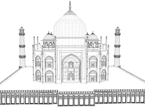 Taj Mahal 3D Model
