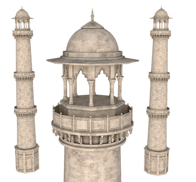 Minaret Modèle 3D .c4d .max .obj .3ds .fbx .stl .blend