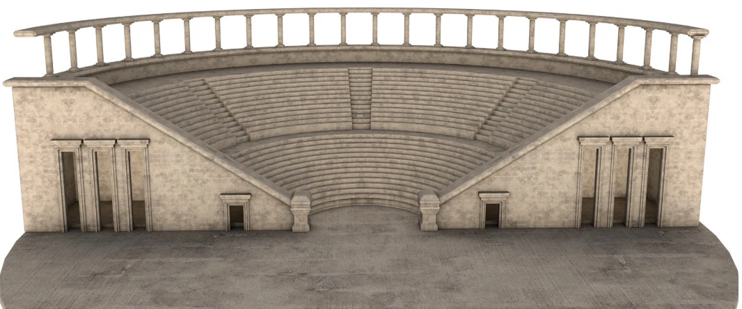 Ancient Amphitheater 3D Model .c4d .max .obj .3ds .fbx .stl .blend