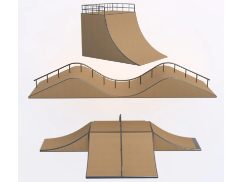 Skate Park PACK 3D Model