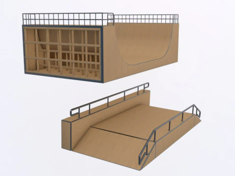 Skate Park PACK 3D Model