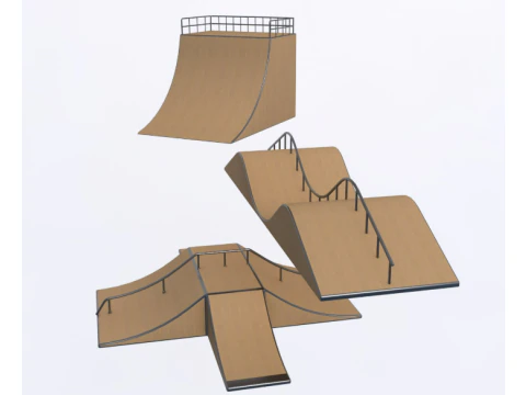 Skate Park PACK 3D Model