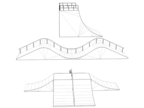 Skate Park PACK 3D Model