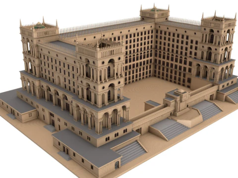 Government House of Baku 3D Model