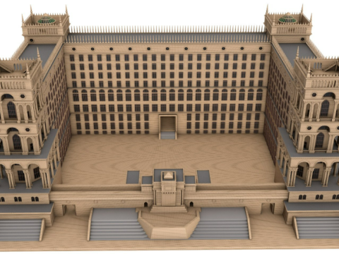 Government House of Baku 3D Model