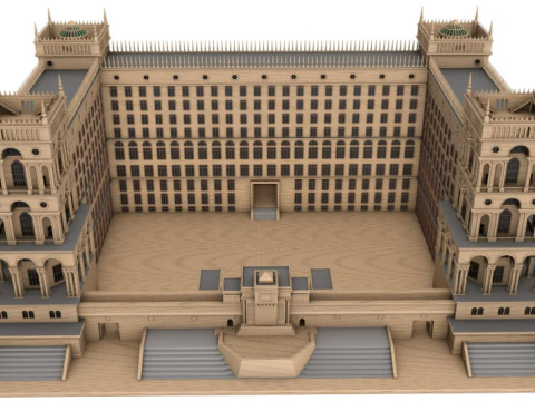 Government House of Baku 3D Model
