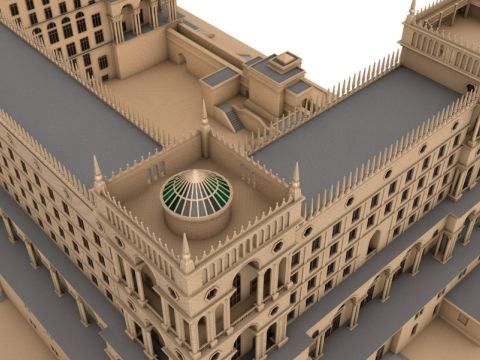 Government House of Baku 3D Model