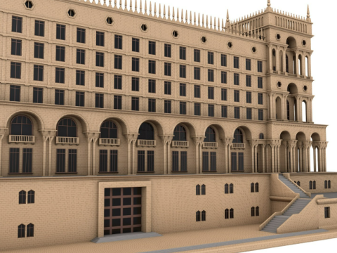 Government House of Baku 3D Model