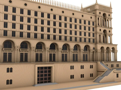 Government House of Baku 3D Model