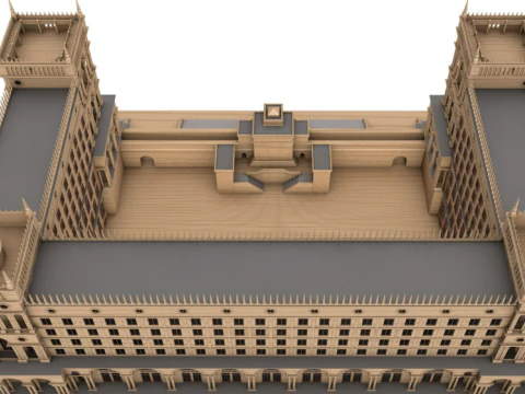 Government House of Baku 3D Model