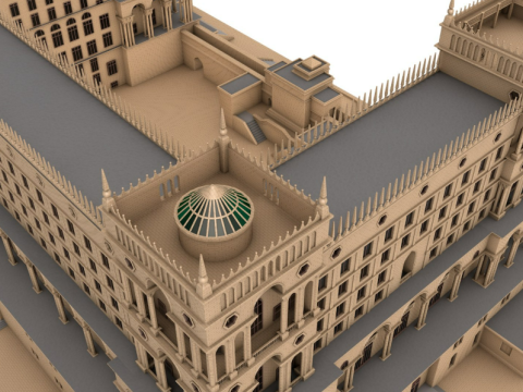Government House of Baku 3D Model