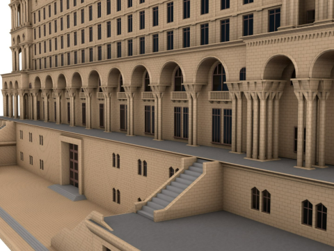 Government House of Baku 3D Model