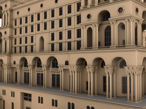 Government House of Baku 3D Model