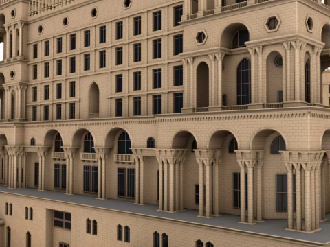 Government House of Baku 3D Model