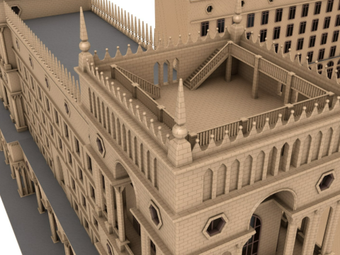 Government House of Baku 3D Model