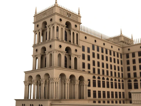 Government House of Baku 3D Model