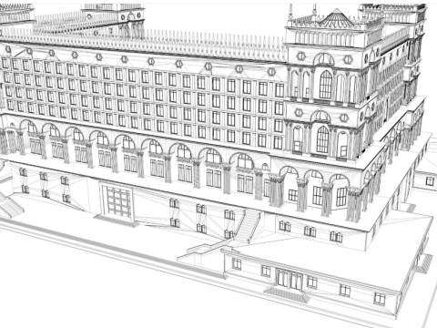 Government House of Baku 3D Model