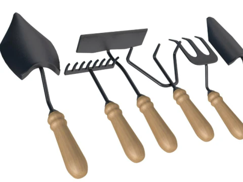 Garden Tools Collection 3D Model