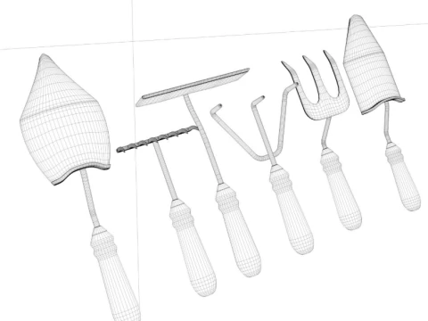 Garden Tools Collection 3D Model