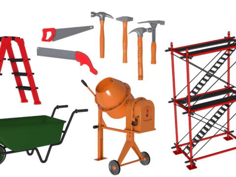 Equipamento de constru&ccedil;&atilde;o Modelo 3D