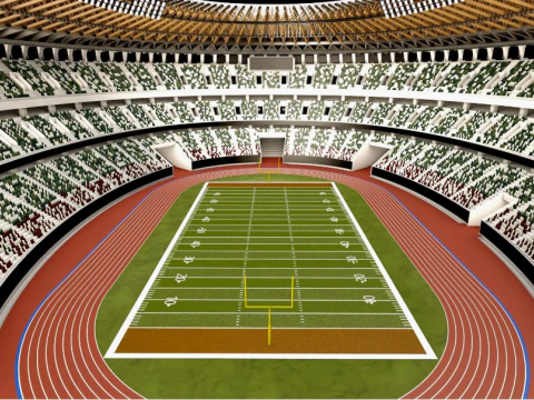 American Football Stadium 3D Model