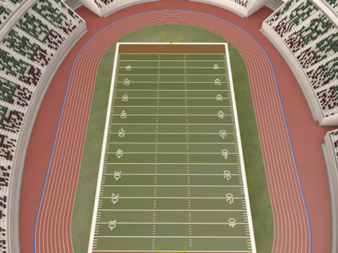 American Football Stadium 3D मॉडल