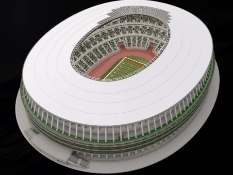 American Football Stadium 3D Model