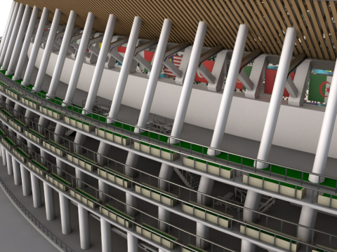 Soccer Stadium 3D Model