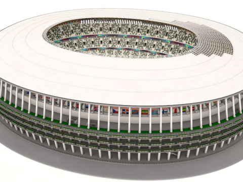 Soccer Stadium 3D Model