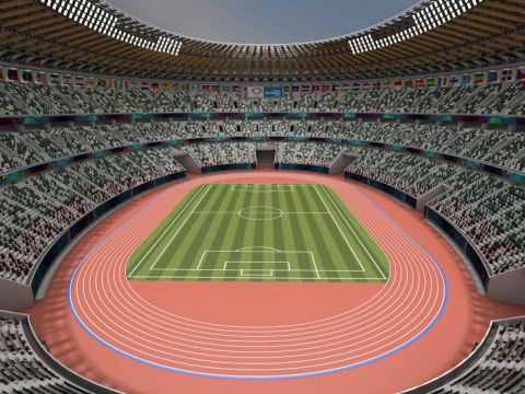 Soccer Stadium 3D Model