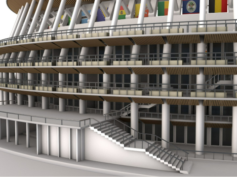 Soccer Stadium 3D Model