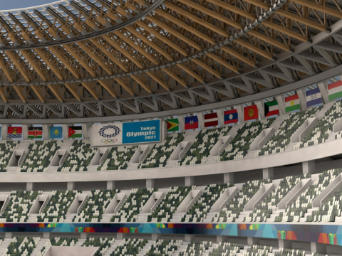 Soccer Stadium 3D Model