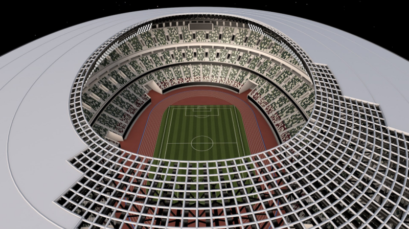Soccer Stadium 3D Model .c4d .max .obj .3ds .fbx .stl .blend