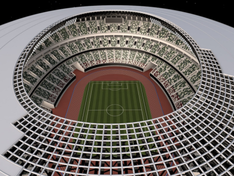 Soccer Stadium 3D Model