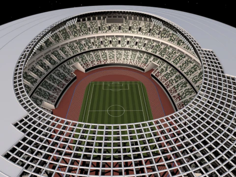 Fußballstadion 3D Modell