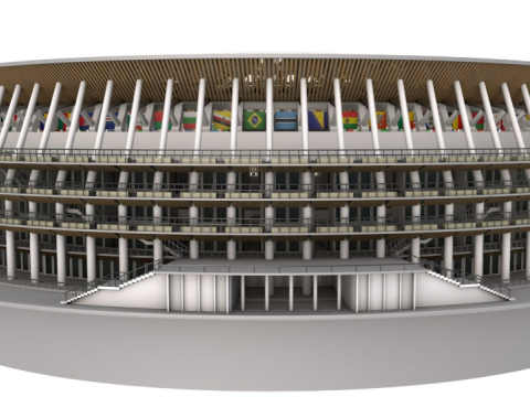 Soccer Stadium 3D Model
