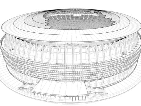 Soccer Stadium 3D Model