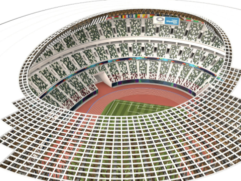 Soccer Stadium 3D Model