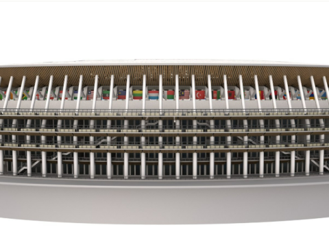 Soccer Stadium 3D Model